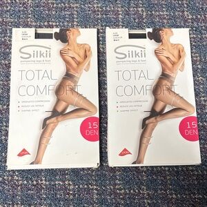 New Silkii pantyhose black size large